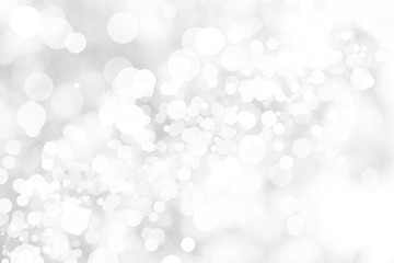 Abstract background with White bokeh on gray background. christmas blurred beautiful shiny Christmas lights.