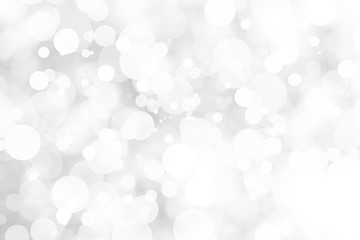 Abstract background with White bokeh on gray background. christmas blurred beautiful shiny Christmas lights.