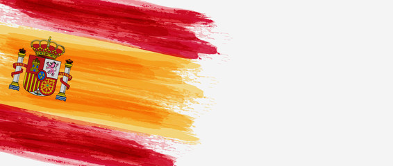 Abstract grunge brushed flag of Spain