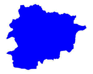 Fototapeta premium Karte von Andorra