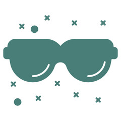 Summer Vactions Fancy Sunglassess Vector Icon Design