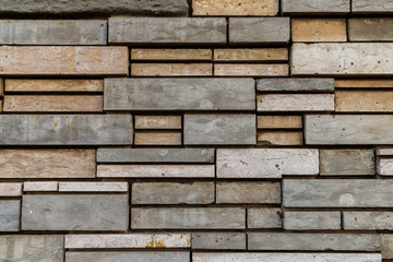 Building stone facade with rectangular pattern