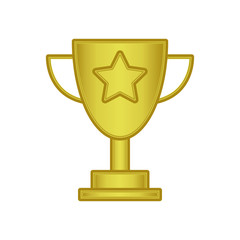 GOLD trophy icon. goldentrophy cup icon vector