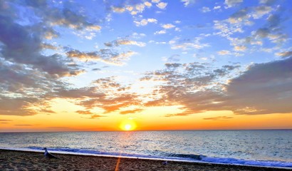 Obraz premium sunset on the beach