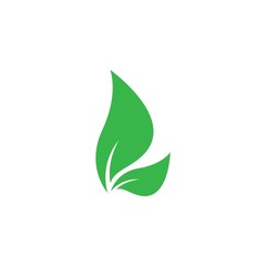Leaf logo vector icon