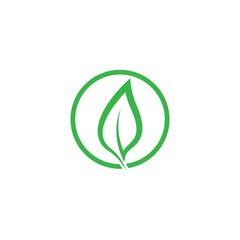 Leaf logo vector icon