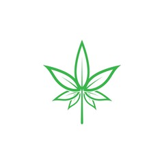 Cannabis logo template vector