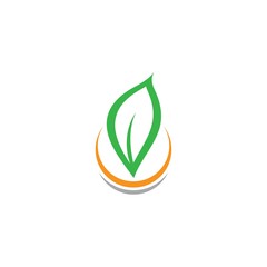 Leaf logo vector icon