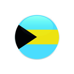 Bahamas flag round. Simple vector. National flag of Bahamas  