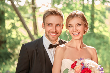 close up. beautiful portrait of the newlyweds