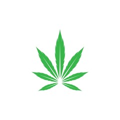 Cannabis logo template vector