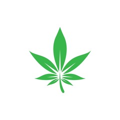 Cannabis logo template vector