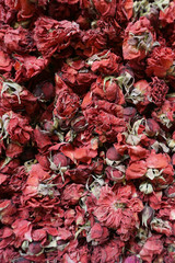  Flower tea of red rose buds