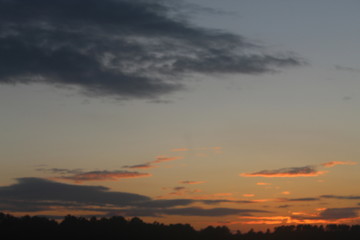 sunset in clouds