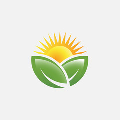 farm logo design illustration, agriculture design template, farming label design, green farming icon, organic icon