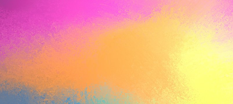 Bright yellow orange purple pink and blue background, colorful abstract background design with texture and grunge
