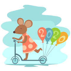 Mouse on the Scooter