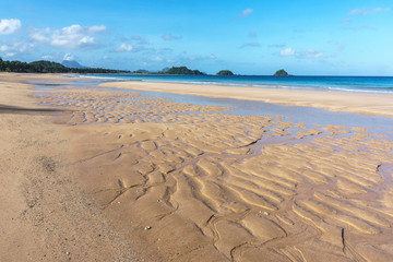 Scenic view of the Twin Beach in El Nido, Palawan, Philippines