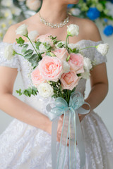 The bouquet that the bride holds