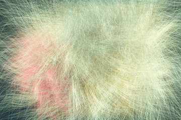 Artistic look abstract of fur, dreamy background. Closeup, 3D rendering & illustration.