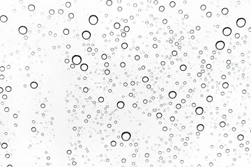 Rain drops on window glasses surface Natural Pattern of raindrops. Natural pattern of raindrops on white background for your design.