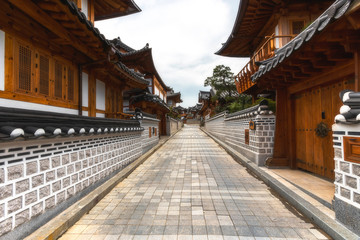 Obraz premium Eunpyeong Hanok Village best landmark Old village in Seoul,South Korea