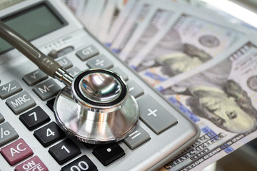 Save money for medical expenses concept,Save money for medical ,medical fee