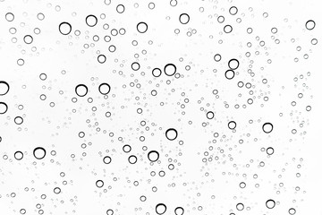 Rain drops on window glasses surface Natural Pattern of raindrops. Natural pattern of raindrops on white background for your design.