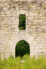 Fototapeta premium Wall of Altamira towers, Brión, A Coruña, Galicia, Spain