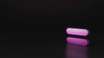 science glitter symbol of equal  icon 3D rendering