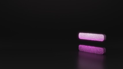 science glitter symbol of equals icon 3D rendering