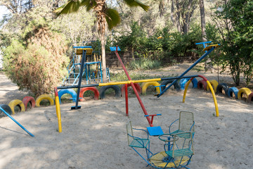 colorful playground in the park