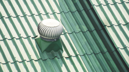 Roof Ventilator on the roof of factory for cooling