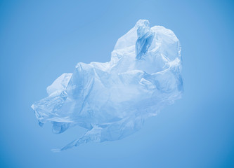 Obraz premium Water splash or water wave and waste plastic bag