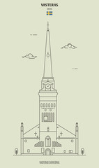 Vasteras Cathedral, Sweden. Landmark icon