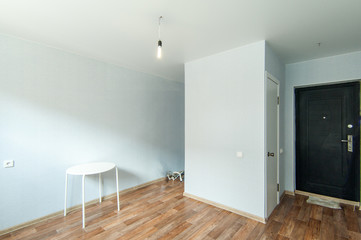 Russia, Moscow- June 23, 2018: interior room apartment. standard repair decoration in hostel