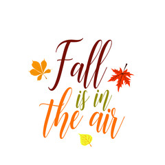 Autumn season greeting card vector template. Leaves with typography composition. Thanksgiving lettering. Leafage illustration.