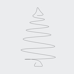 Christmas tree silhouette vector illustration	