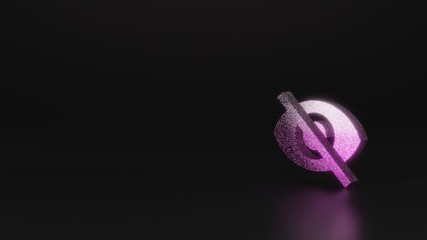 science glitter symbol of interface icon 3D rendering