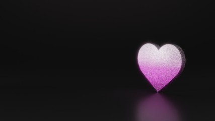 science glitter symbol of like  icon 3D rendering