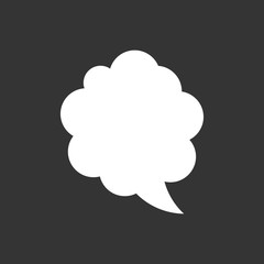 Blank empty speech bubble speak cloud vector.
