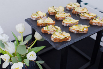 cheese sandwich vegetables white bread decorated black