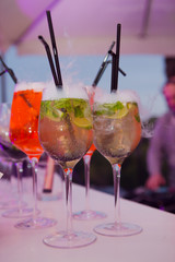 drink cocktail glass show smoke dry ice
