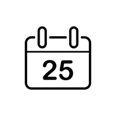 icon calendar 25