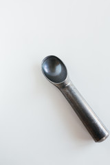Silver metal ice cream scoop