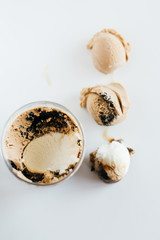 Chocolate Coffee Caramel Gelato Scoops