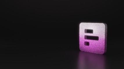 science glitter symbol of poll  icon 3D rendering
