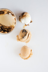 Chocolate Coffee Caramel Gelato Scoops