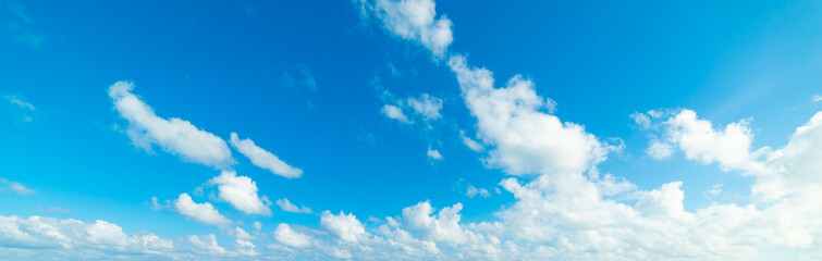White soft clouds and blue sky