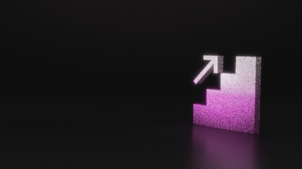 science glitter symbol of promotion icon 3D rendering